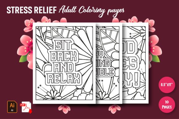 Download Motivational Quote Adult Coloring Pages - Premium Bundle