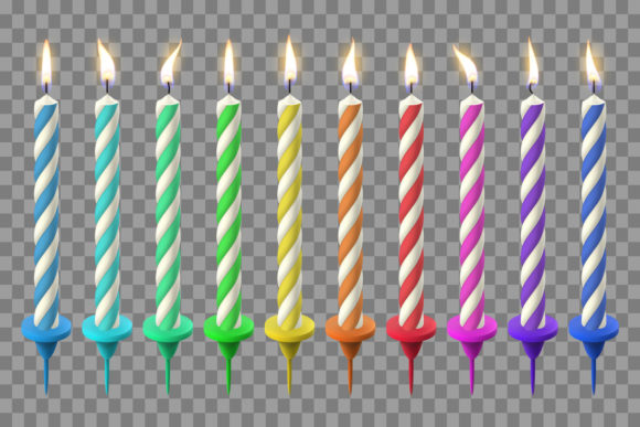 Download Realistic Birthday Candles - Realistic Collection