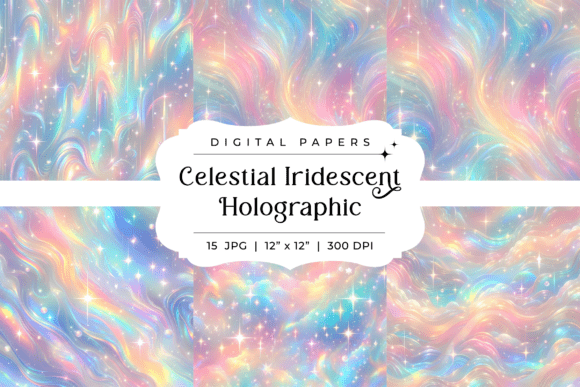 Download Celestial Iridescent Holographic Paper - Holographic paper Collection
