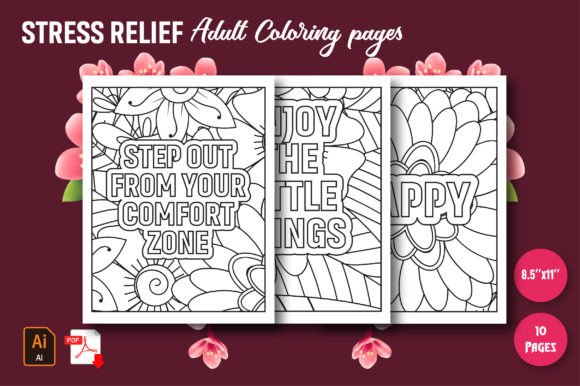 Download Motivational Quote Adult Coloring Pages - Premium Bundle